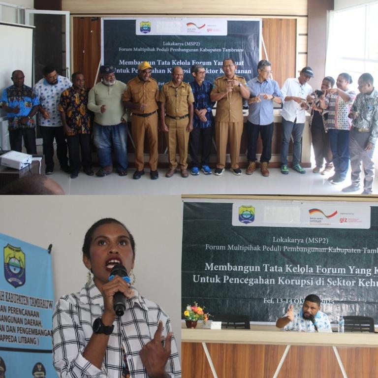 Forum Multipihak Tambrauw Gagas Tata Kelola Kuat di Lokakarya MSP2, Tekankan Pencegahan Korupsi Sektor Kehutanan