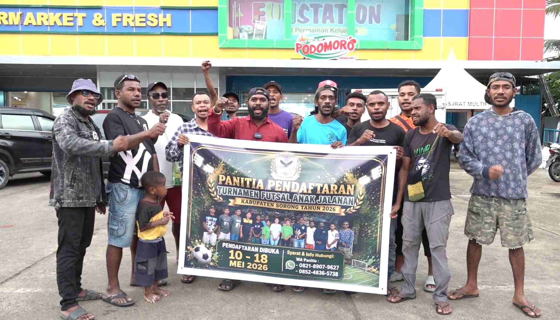 Bangun Citra Positif, Komunitas Anak Jalanan Kabupaten Sorong Gelar Turnamen Futsal