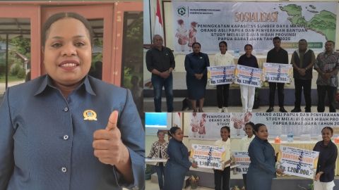 Fokus SDM OAP: Maria Jitmau dan Senator ARK Bekali Mahasiswa Maybrat dengan Bantuan Studi dan Motivasi Kerja
