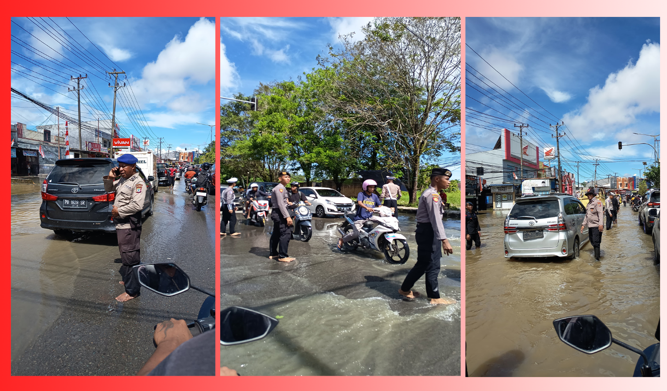Sorong Dikepung Banjir, Jalan Basuki Rahmat KM 9 Lumpuh