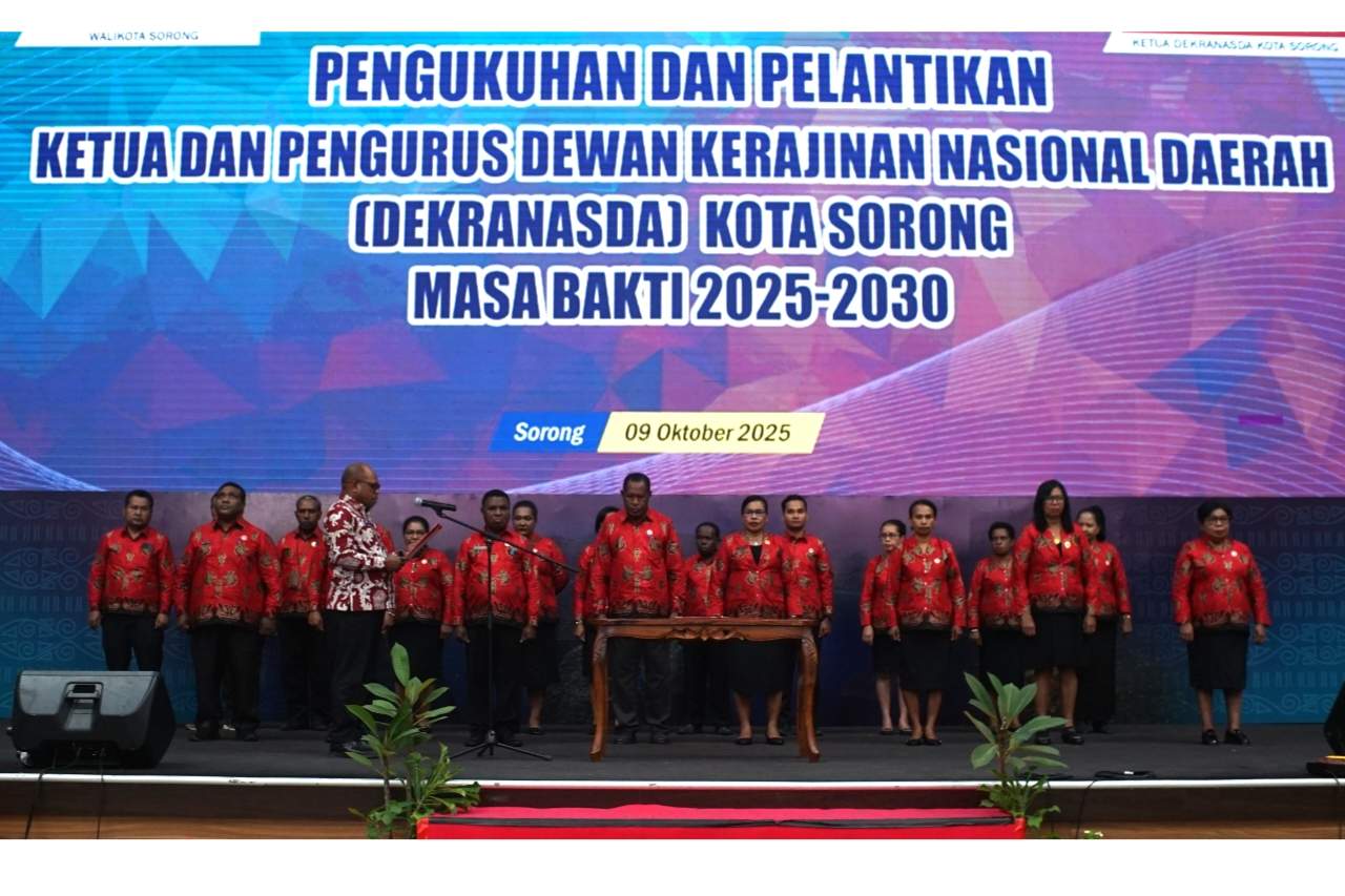 Dekranasda Kota Sorong resmi dilantik : Diharapkan Kolaborasi Lintas Sektor